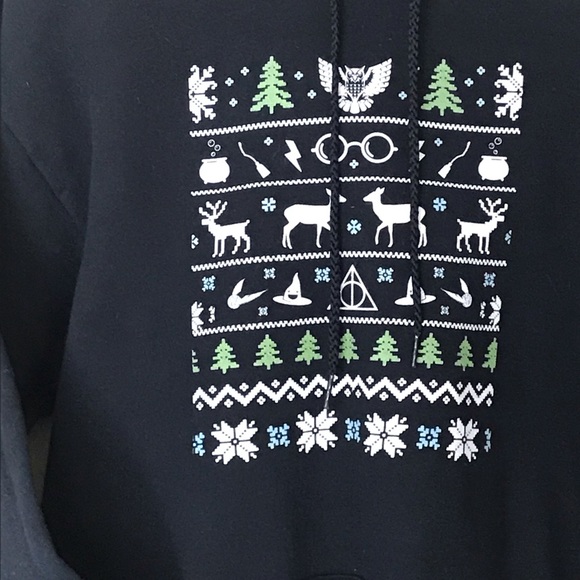 Harry Potter Ugly Christmas Hoodie - Picture 2 of 3
